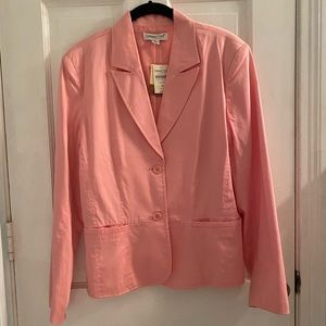 Coldwater Creek NWT Stretch Cotton Lightweight Lined Pink Jacket